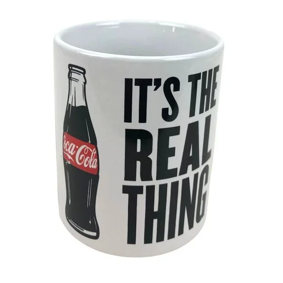 Vintage Coca-Cola Mug "It's The Real Thing" Coke Slogan Coffee Cup Mug 11 oz - Picture 3 of 9